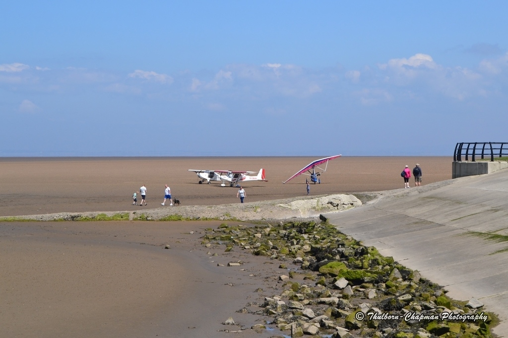 Low Tide - arriving by plane