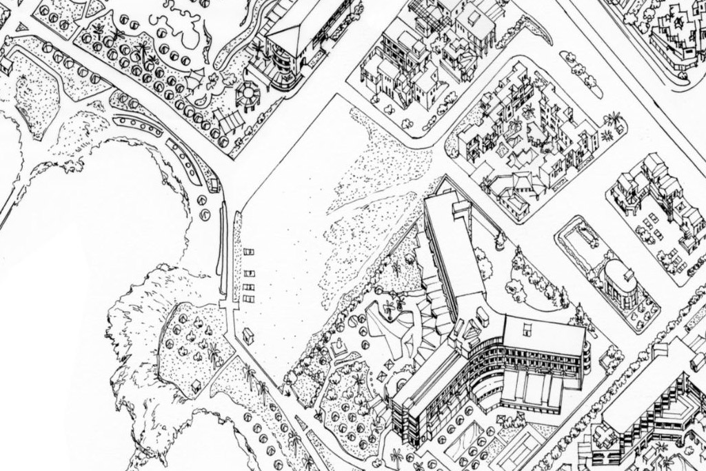 Outstanding-illustrated-maps-of-paphos 08-bw-view outstanding-illustrated-maps-of-paphos_08-bw-view