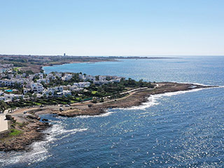 The Chloraka Coastline From Above