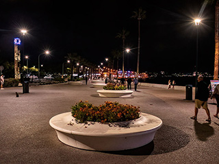 Paphos Seafront At Night