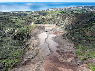 Mavrokolympos Reservoir Is Empty