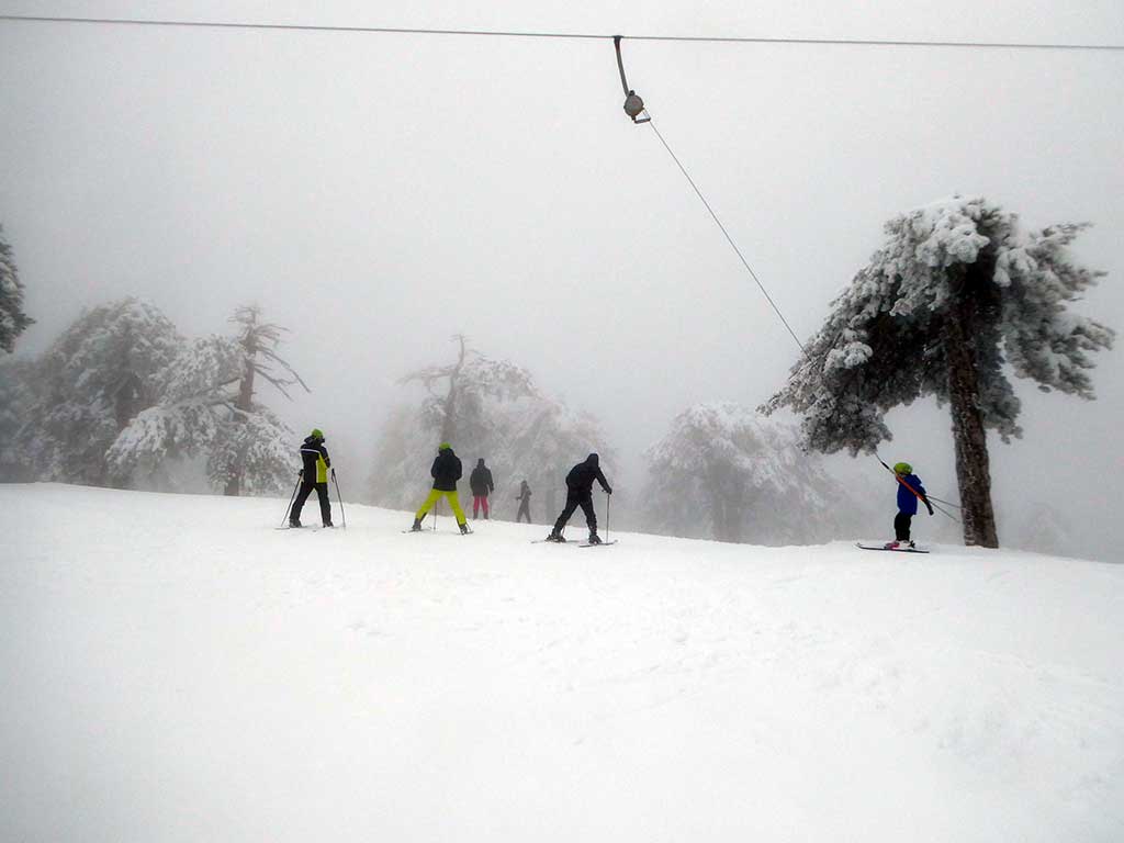 Skiers By Ski Lift skiers_by_ski_lift