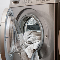 washing machine with towels