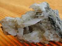Crystals On Fossilised Wood