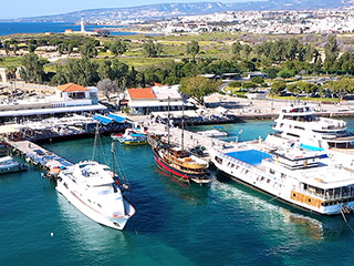Paphos Harbour From Above