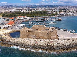Paphos Harbour From Above
