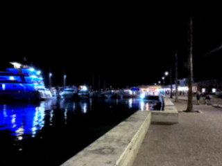 Paphos Sea Front Walk At Night