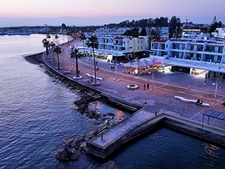 Paphos Sea Front And Harbour At Dusk