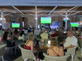 Kato Paphos And The Sea Front On Footy Night!